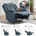 thumbnail image 4 of Bingirl Manual Rocker Recliner Chair - Optional Heating & Vibration Features, Body Support Design, Side Pockets & Cup Holders for Living Room Seating, 4 of 6