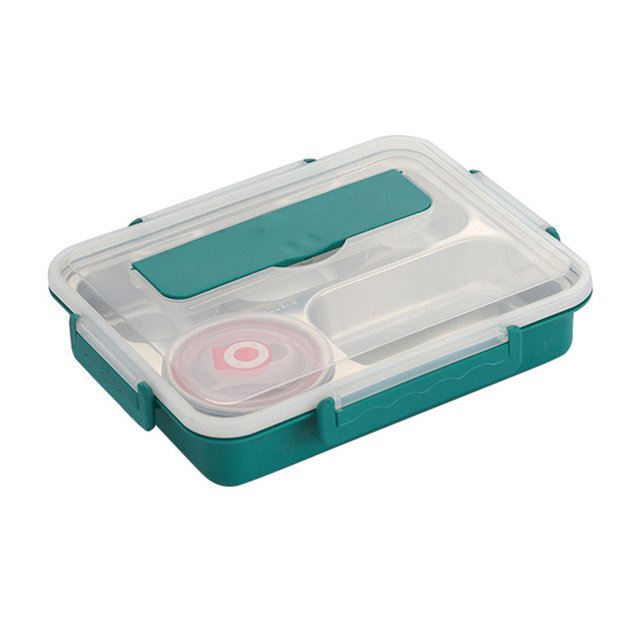 Bewildely Fiambrera Caja de alimentos a prueba de fugas de acero inoxidable Contenedor de almacenamiento de comidas con aislamiento térmico, Verde, L Suministros térmicos verde L Bewildely HA006687-06