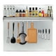 thumbnail image 1 of Qinaqin Commercial Stainless Steel Kitchen Backsplash Panel con Estante de Almacenamiento & Knife Rack cm Alturaeat Grease Resistant Easy Clean Pre- Profundidadrilled para Quick Install, 1 of 7