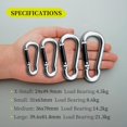thumbnail image 4 of czcpp-2-Pack 8-Shaped Carabiner Clips Keychain, Spring Snap Caribeener, Aluminum Buckle Hook Accessories, 4 of 4
