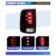 thumbnail image 3 of 1 Pair LED Tail Lights Compatible with 2004 2005 2006 2007 2008 Ford F-150 Styleside Model,Sequential Turn Signal Rear Lights,Glossy Black & Clear Lens, 3 of 10