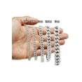 thumbnail image 4 of Iced Out Diamond Prong Cuban Link White Gold Bracelet 10K/14K, 4 of 4