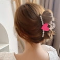 thumbnail image 6 of SPRING PARK 3pcs Heart Imitation Pearl Hair Claw Clips Hair Jaw Clips Barrettes Hair Claw Clamps Hair Accessories for Women Girls, 6 of 8