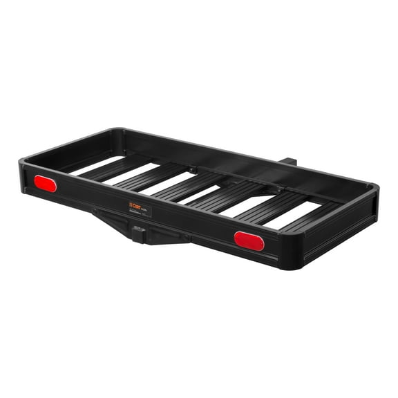 CURT 18113 49 x 22-1/2-Inch Black Aluminum Hitch Cargo Carrier, 500 lbs Capacity, 2-In Fixed Shank