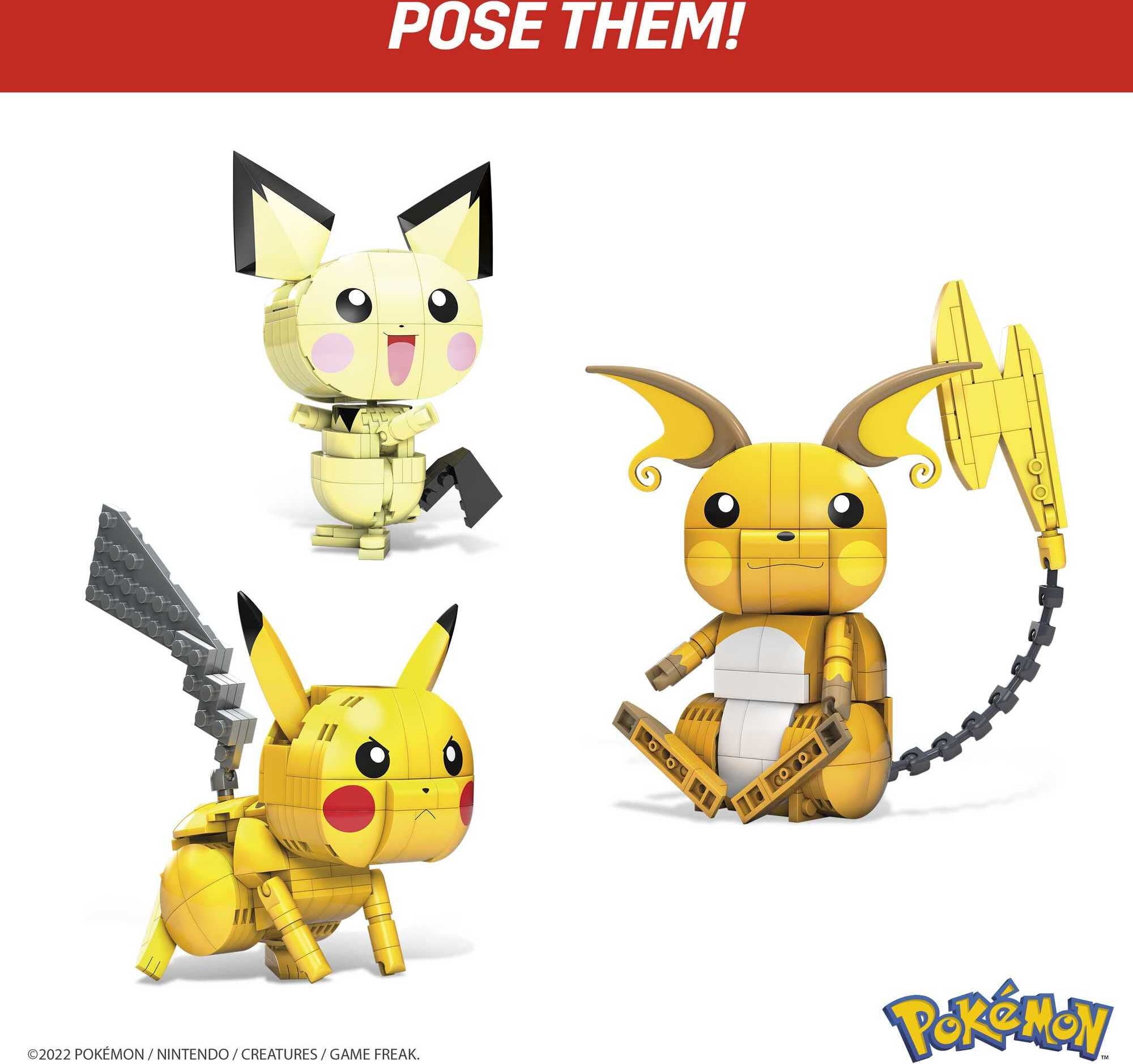 Pikachu evolution Trio set - pokemon : r/megaconstrux