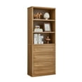 thumbnail image 2 of Bookcase and Bookshelves with 4 Drawers,Tall Storage Bookcase with 3 Shelves,72.1" H Office Storage Bookshelf for Home Office and Living Room,Wood Storage Bookshelves,Oak Brown, 2 of 11