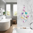 thumbnail image 2 of Yayeee 2 Pack Hand Towels for Bathroom 100% Cotton 16" x 28" Soft Absorbent Kitchen Towel, Purple Abstract Shapes, 2 of 7