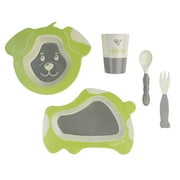 Kushies EcoClean Tableware Sets Lime Dog