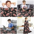thumbnail image 6 of Football Blanket for Boys Girls, Flannel Soft Warm Lightweight Plush Sport Lakers Throw Blanket for Kids Teen Adults Football Lovers Gifts All Season Couch Sofa Bed Living Room Home Decor(50"x60"), 6 of 8