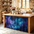 thumbnail image 6 of Starry Sky Cabinet Curtain 32"Wx55"L,Dustproof Pantry Door Curtain W/ Self Adhesive Tape,Modern Rustic Blue Purple Ombre Star Night Tall Storage Cover Privacy Drape for Bathroom Kitchen Laundry Room, 6 of 9
