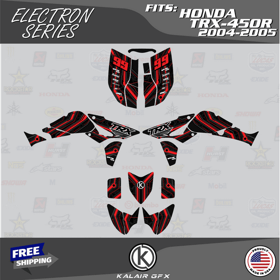 Kalair GFX Graphics Kit for Honda TRX450R (2004-2005) Electron Series