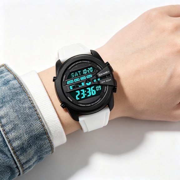 Unisex Waterproof Digital Sports Watch Luminous Alarm Shockproof Wristwatch