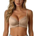 thumbnail image 2 of Rhuody Womens Bras Strapless Bra Wireless Front Closure Push Up Padded Tube Jelly Bra Strapless Bras Classic Undergarment For Office Work And Daily Commute, 2 of 7