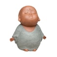 thumbnail image 2 of deevoka Little Monk Statue Buddha Sculpture Decorative Gift Desk Monk Figure Monk Ornament for Housewarming Bedroom Bookshelf Cabinet A, 2 of 9