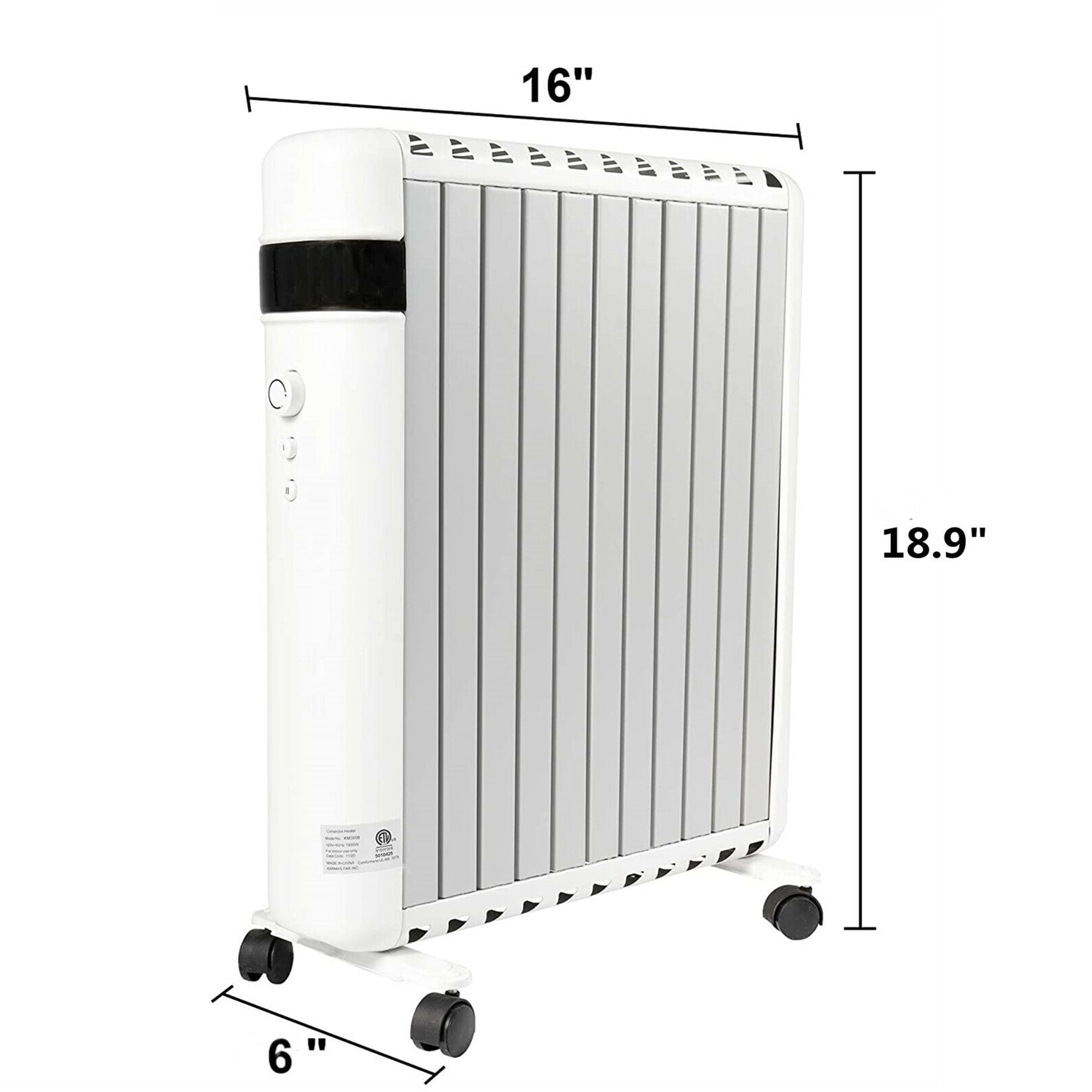 DODOING Radiator Space Oil Free Heater 750W / 1500W, Adjustable Thermostat, Tip-Over Protection, Electric Portable Heater with Remote for Indoor Use - Walmart.com