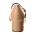 thumbnail image 3 of Stuart Weitzman Louise 50 Block Leather Mary Jane Pump, 8.5, Beige, 3 of 5