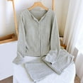 thumbnail image 3 of Lixiuxyad Pajama With Built In Bra Winter Thermal Sleepwear Long Sleeve Pants Loungewear For Soft Warm Homewear Outfit Cozy Two Piece Womens Lounge Sets XL, 3 of 4