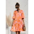 thumbnail image 4 of Women Dresses Summer Dress V-Neck Short Sleeve T-Shirt Elegant Dress Babydoll Ruffles Casual Mini Female Dress, 4 of 5