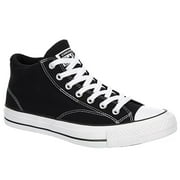 Converse Unisex Chuck Taylor All Star Malden Street Mid High Canvas Sneaker - Lace up Closure Style - Black White, 10 Women/8 Men