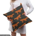 thumbnail image 4 of Ambesonne Fox Fabric by the Yard Upholstery, Forest Animal Silhouette, 3 Yards, Orange Charcoal Grey, 4 of 4