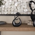 thumbnail image 2 of 7" x 12" Dark Gray Aluminum Metal Swirl Abstract Sculpture, by DecMode, 2 of 9