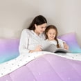 thumbnail image 7 of Erosebridal Starry Sky Bedding Comforter Set 7pcs for Girl, Cartoon Stars Queen Bedding Sets, Purple Blue, 7 of 7