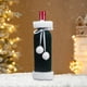 thumbnail image 4 of Set de fundas para botellas de vino navideño - Decoraciones de terciopelo navideño para restaurantes y fiestas en casa, bolsas de botellas de poliéster de 27x12cm, 4 of 6
