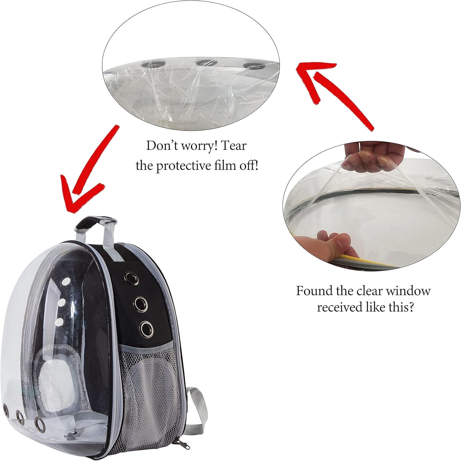 Airline-Approved Cat & Small Dog Backpack Carrier – Transparent Bubble Space Capsule Travel Bag for Hiking & Outdoor Use