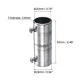 thumbnail image 2 of Uxcell EMT Coupling, 20mm(13/16") Set Screw Coupling 63mm Conduit Fitting 1.3mm Thick 10 Pack, 2 of 5