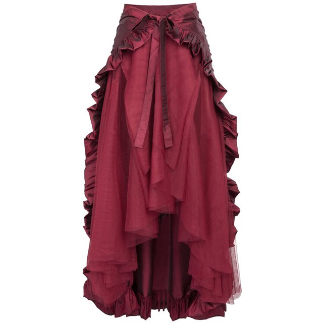 Vestido cruzado gótico steampunk para mujer, de talla grande, estilo pirata victoriano con volantes, estilo europeo y americano