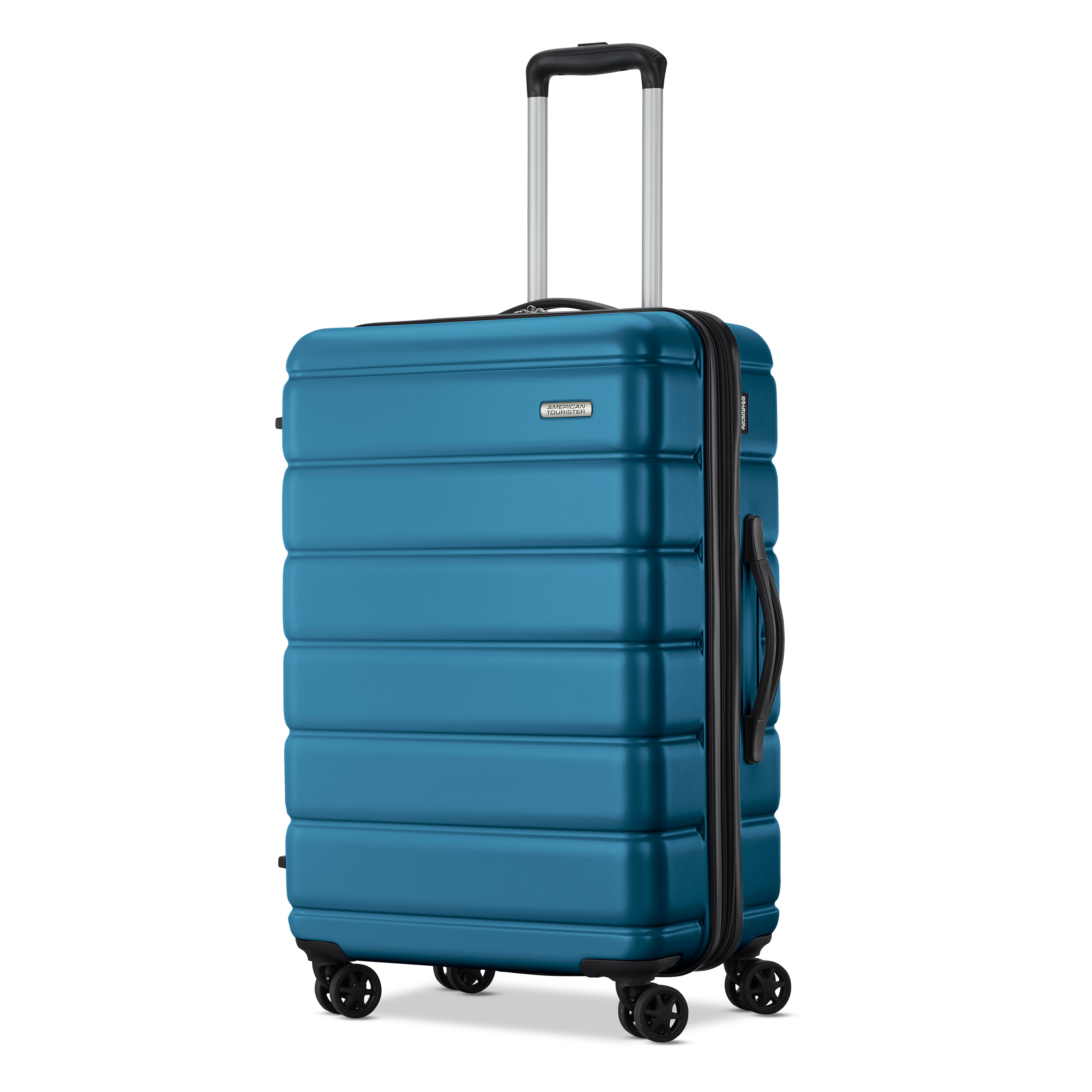 American Tourister Roll Out 2-Piece Luggage Set with Spinner Wheels (Carry on/Medium Checked) - Lagoon Blue