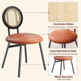 thumbnail image 2 of QinaQin Juego de 2 sillas para comedor con asiento acolchado grueso y patas metálicas, diseño moderno negro y compacto, ideal para cocina, sala o espacios pequeños, 2 of 9