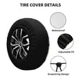 thumbnail image 4 of XMXY Oriental Lilies Floral Violet Spare Tire Cover, Universal Waterproof Cover for Jeep RV Tire Wheel Protection, 14 inch, 4 of 8