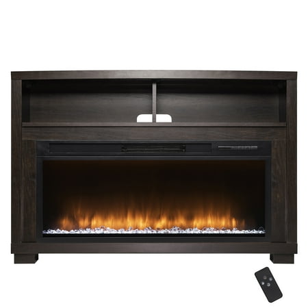 Akdy Fp0097 44 Freestanding Electric Fireplace Brown Wooden