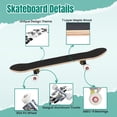 thumbnail image 4 of 31'' Complete Skateboard 7 Layer Canadian Maple Double Kick Deck Skateboards butterflies Skate Board for Beginner Adult Gifts, 4 of 5
