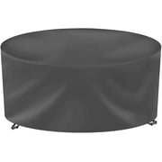STARTWO Patio Furniture Cover Heavy Duty Waterproof Cover for Outdoor Round Table & Chairs Set, Patio Table Cover,Gray