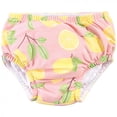 thumbnail image 3 of Hudson Baby Infant and Toddler Girl Swim Diapers, Pink Lemons, 5 Toddler, 3 of 4