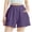 Purple, variant on PIWHJQK Women Athletic Gym Yoga Shorts Women's 5 Inch Loose Style Solid Workout Shorts With Pockets Yoga Bottoms