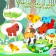 thumbnail image 2 of 13 Uds. Bloques de construcción apilables de animales, juguetes apilables de madera, juego de equilibrio, juguetes Montessori para niños pequeños, niñas y niños, 2 of 5