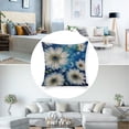 thumbnail image 3 of White flowers bubbles Linen toss pillowcase Decoration pillowcase Gift preferred 24x24" Cushion cover 1 set Sofa pillowcase Sofa bedroom living room car, 3 of 8
