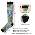 thumbnail image 3 of FORMRS Womens Knee High Socks Casual Long Thick Travel Daily Wear, 1 Pair, Blue Seaside, 3 of 6