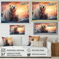 thumbnail image 4 of Designart "Starlit Family of Polar Bears in Winter II" Animals Framed Wall Art - Modern Farmhouse Orange Bear Hallway Framed Wall Art Decor, 4 of 6