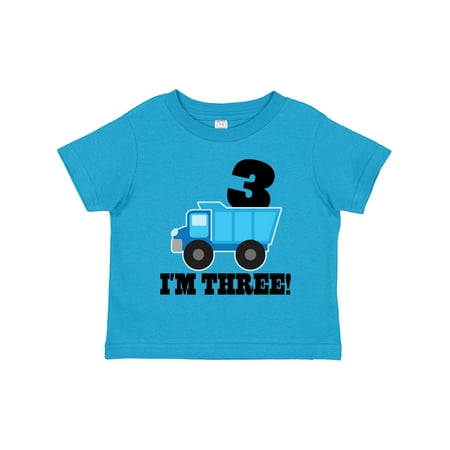 

Inktastic 3rd Birthday Truck Boys Construction Gift Toddler Boy Girl T-Shirt