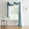 thumbnail image 6 of Warm Home Designs Set of 2 White & D Blue Canopy Bed Curtains in 55 x 216 Inch Size. BE White & D Blue 216, 6 of 6