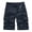Dark Blue, variant on Turilly Men's Summer Shorts Shorts Elastic WaistSummer Solid Color Casual Shorts Multi-Pocket Cargo Shorts L