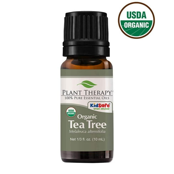 Plant Therapy Tea Tree Oil Organic (Melaleuca Essential Oil) 100% Pure, Natural, Therapeutic Grade 10 mL (1/3 oz) 10 mL (1/3 oz)
