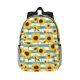 thumbnail image 1 of Easygdp White Blue Striped Sunflower Mochila Ligera de 15 Pulgadas para Estudiantes, Mochila Cómoda para la Escuela y Viajes, Correas Ajustables, 1 of 6