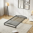thumbnail image 2 of Low Profile Metal Bed Frame - 6 Inch Heavy Duty Platform for Twin XL - Sturdy Slat Support, Under Bed Storage, Noise-Free & Non-Slip, Easy Assembly, No Box Spring Needed - Black, 6 Inches, TXL, 2 of 8