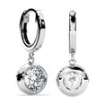 thumbnail image 1 of Pendientes SIGALIT con bisel colgante de moissanita en plata de ley, 1 of 8