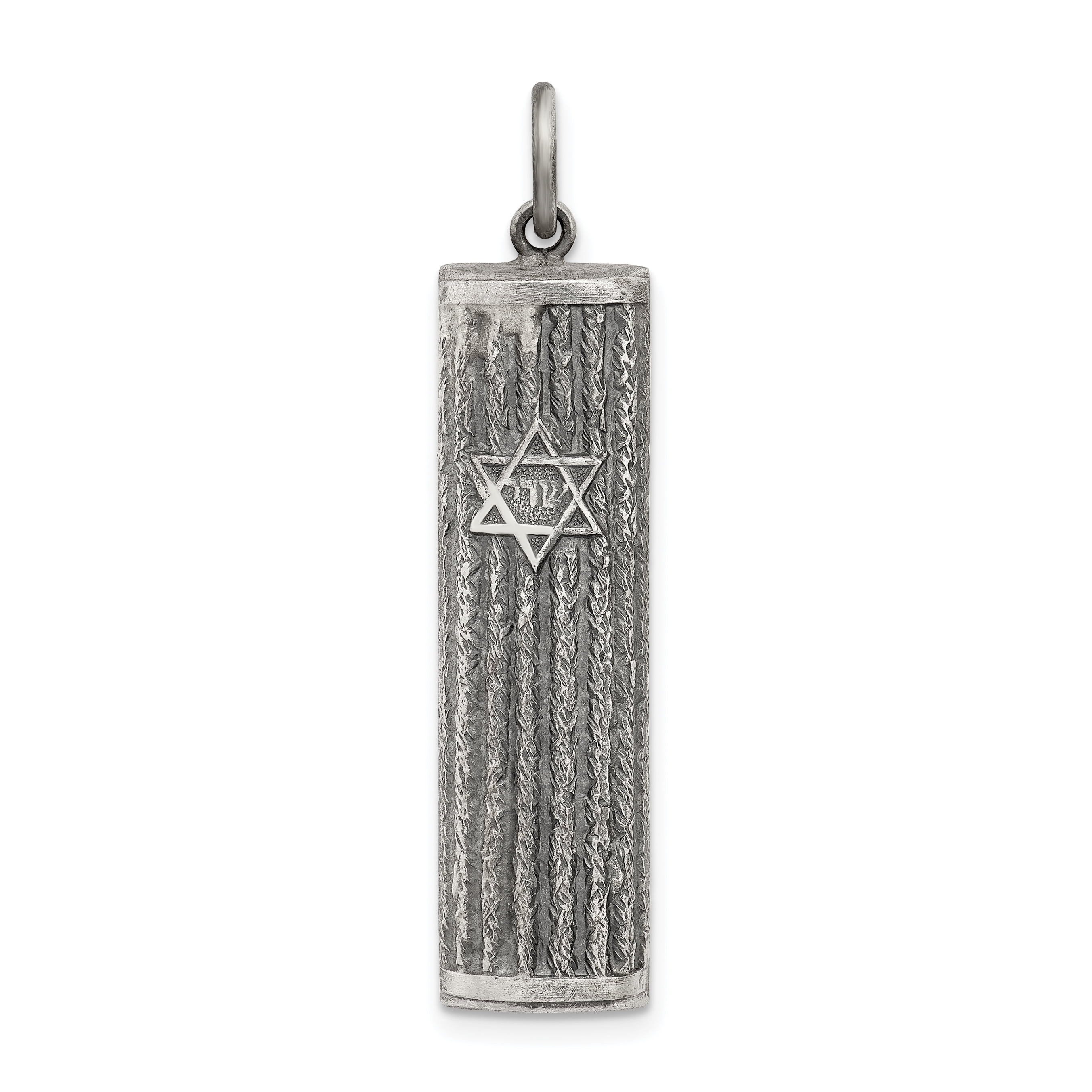 COOL Mezuzah GOLD Plated Jewish Judaism Charm Silver Jewelry
